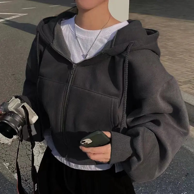 Women's Casual Zip-Up Hoodie